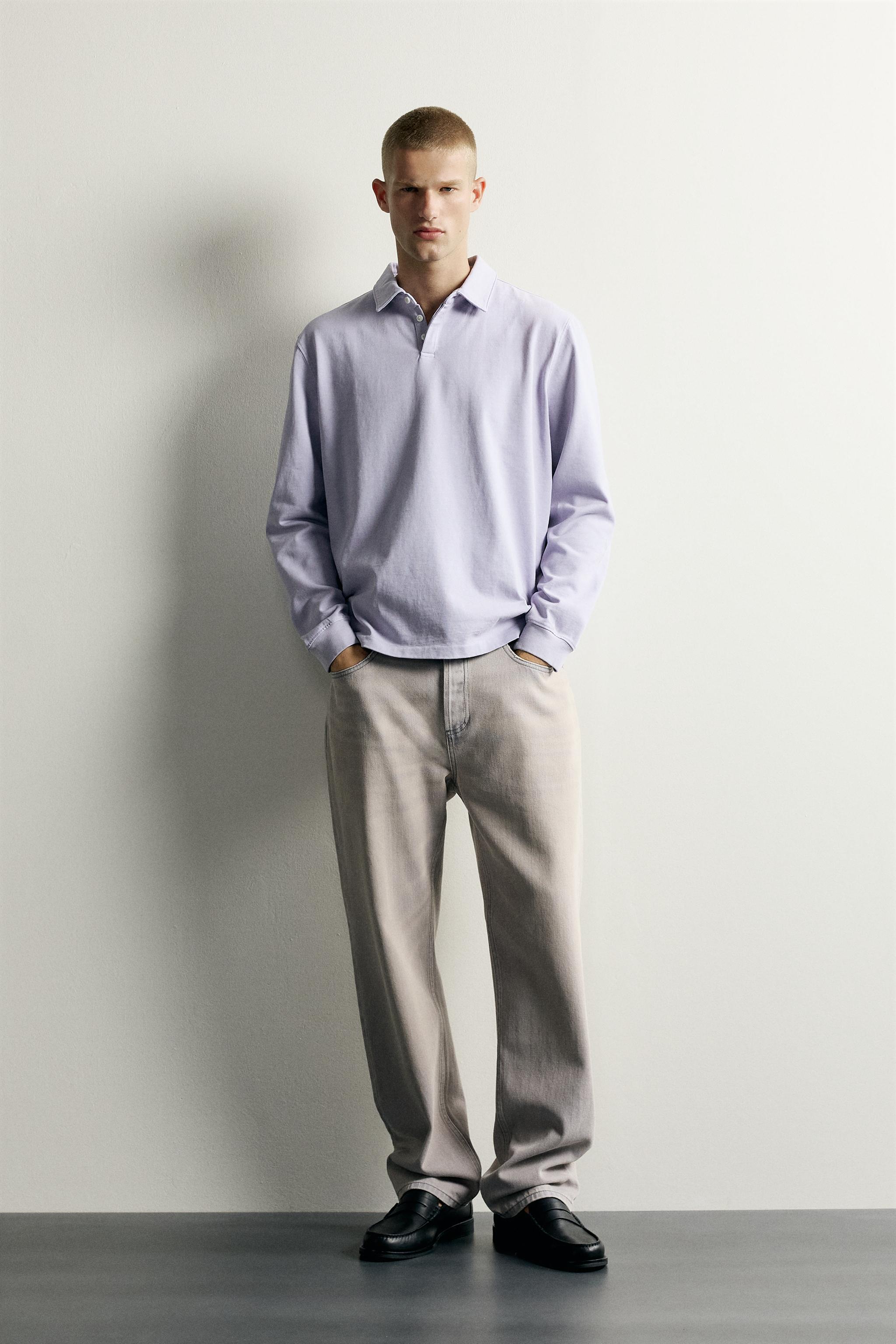 REGULAR FIT POLO SWEATSHIRT